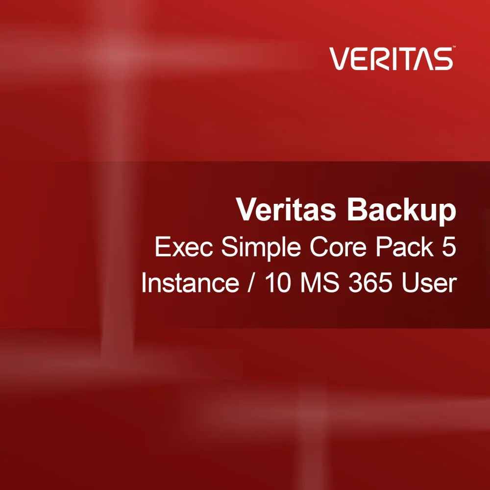 Veritas Backup Exec Simple Core Pack 5 instancí / 10 uživatelů MS 365