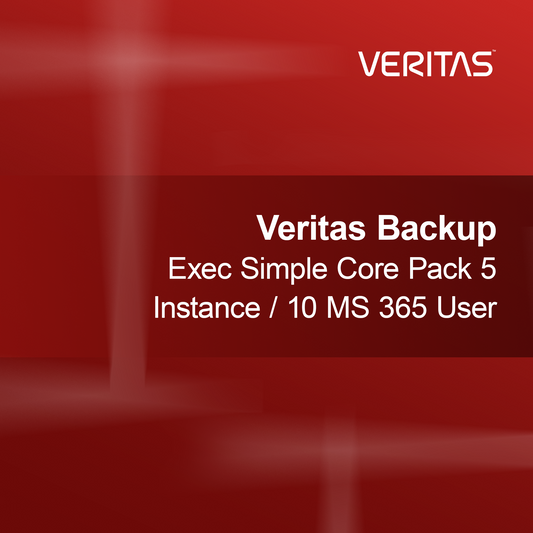 Veritas Backup Exec Simple Core Pack 5 instancí / 10 uživatelů MS 365