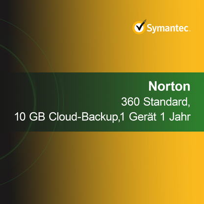 Norton 360 Standard, 10 GB cloudové zálohování, 1 zařízení 1 rok